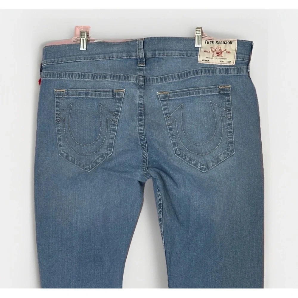 NWOT True Religion Ricky Relaxed Straight Jeans Men 40 Light Y2K‎ Denim 42x30